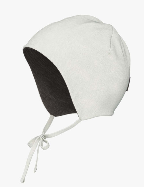 Merino-Lined Cotton Baby Hat with Ties by Breden