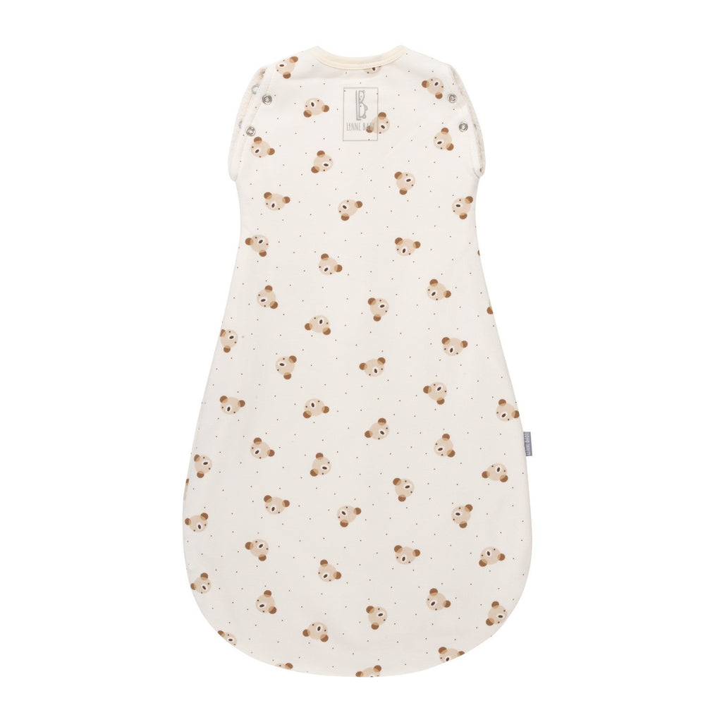Baby Swaddle and Sleeping Bag 2.5 TOG – Beige / White