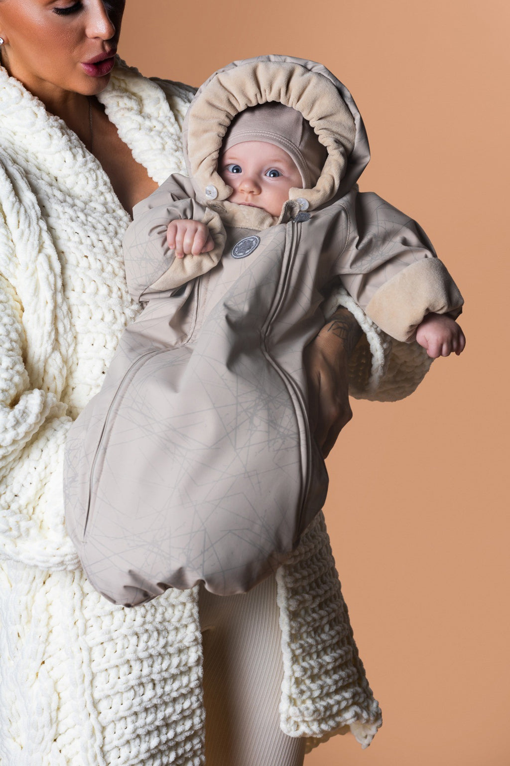 Merino-Lined Baby Pram Suit – Waterproof – view 6