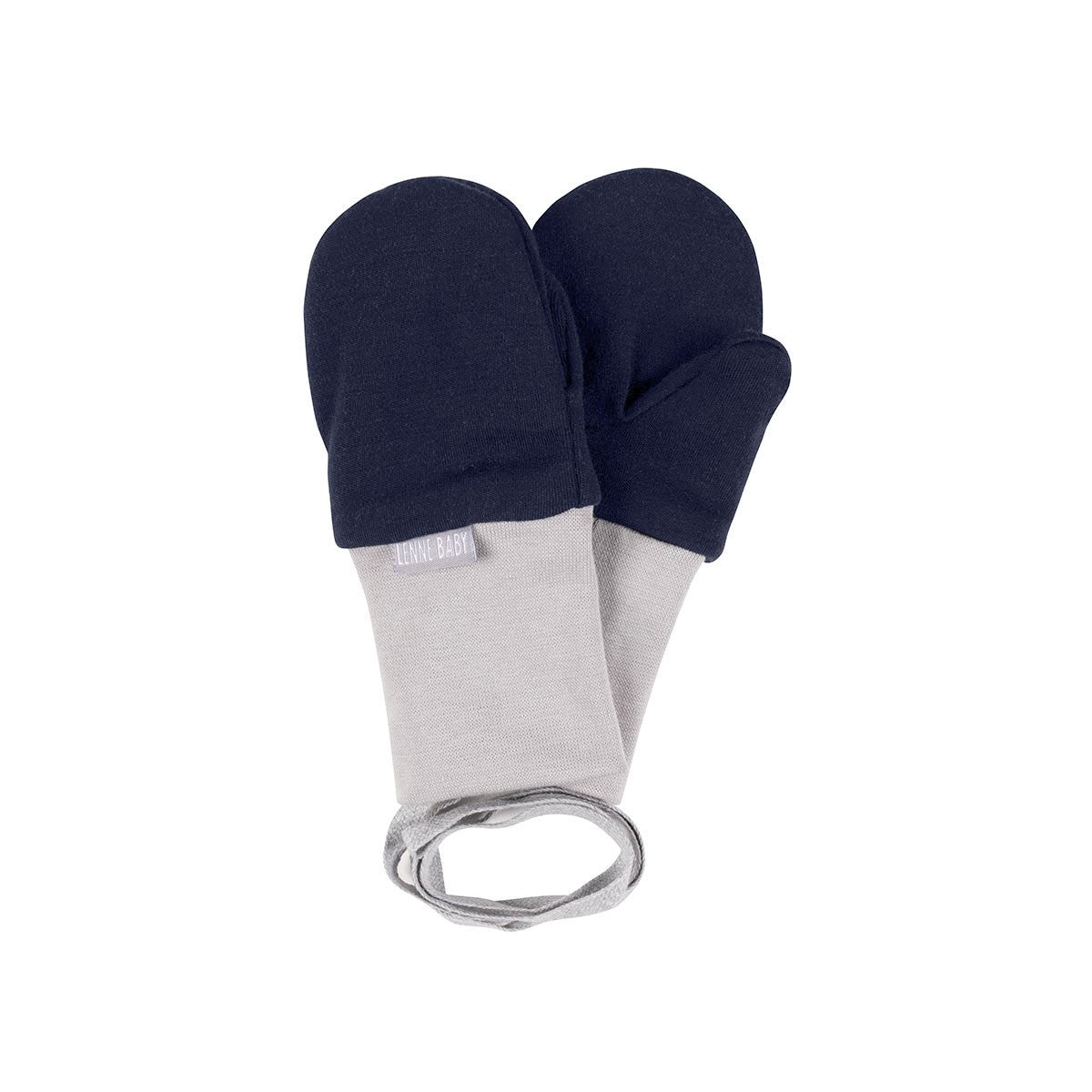 Merino Wool Baby Mittens with Thumb – Blue by Lenne