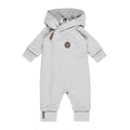 Cotton-Lined Merino Wool Baby Overall – Light Grey