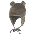 Khaki Green Cotton Velvet Baby Hat with Merino Wool Lining