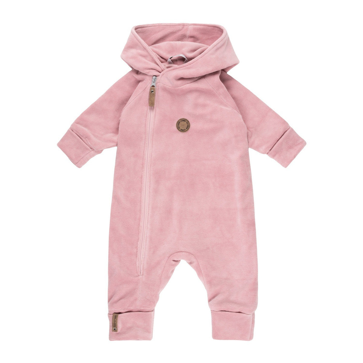 Velour Baby Jumpsuit, Merino-Lined – Pink by Lenne